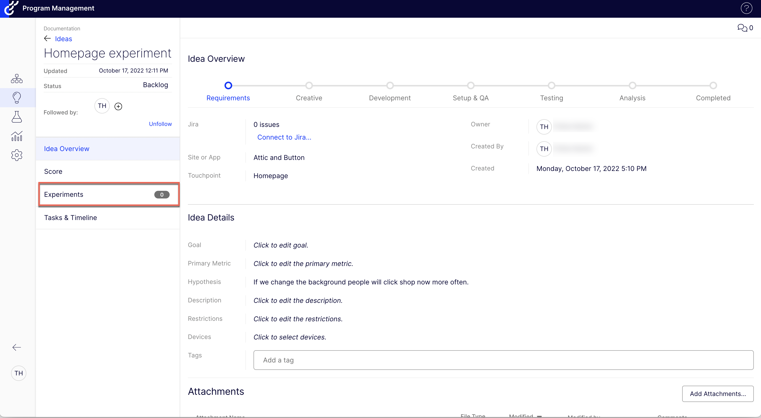 Screenshot 4 of Program Management
